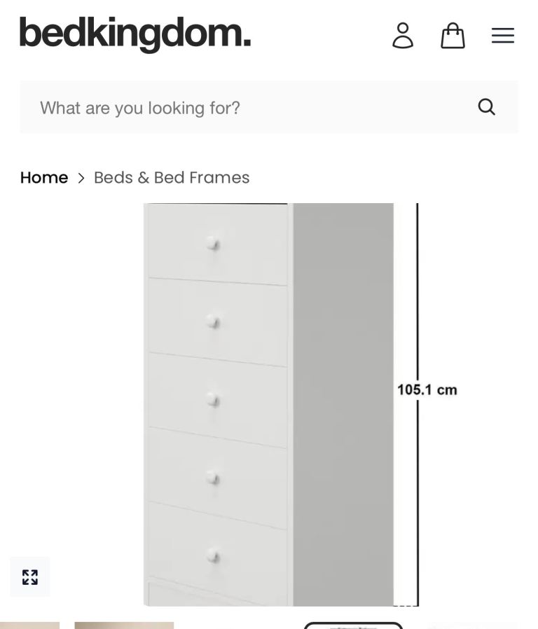 NEW Flair Furnishings Wizard Chest of 5 Drawers – Snow White 