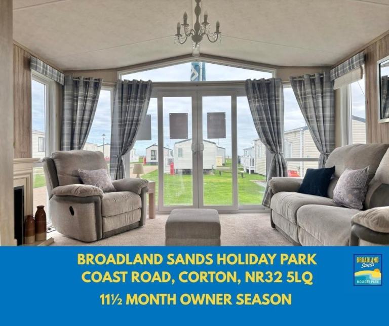 STATIC CARAVAN FOR SALE AT BROADLAND SANDS HOLIDAY PARK