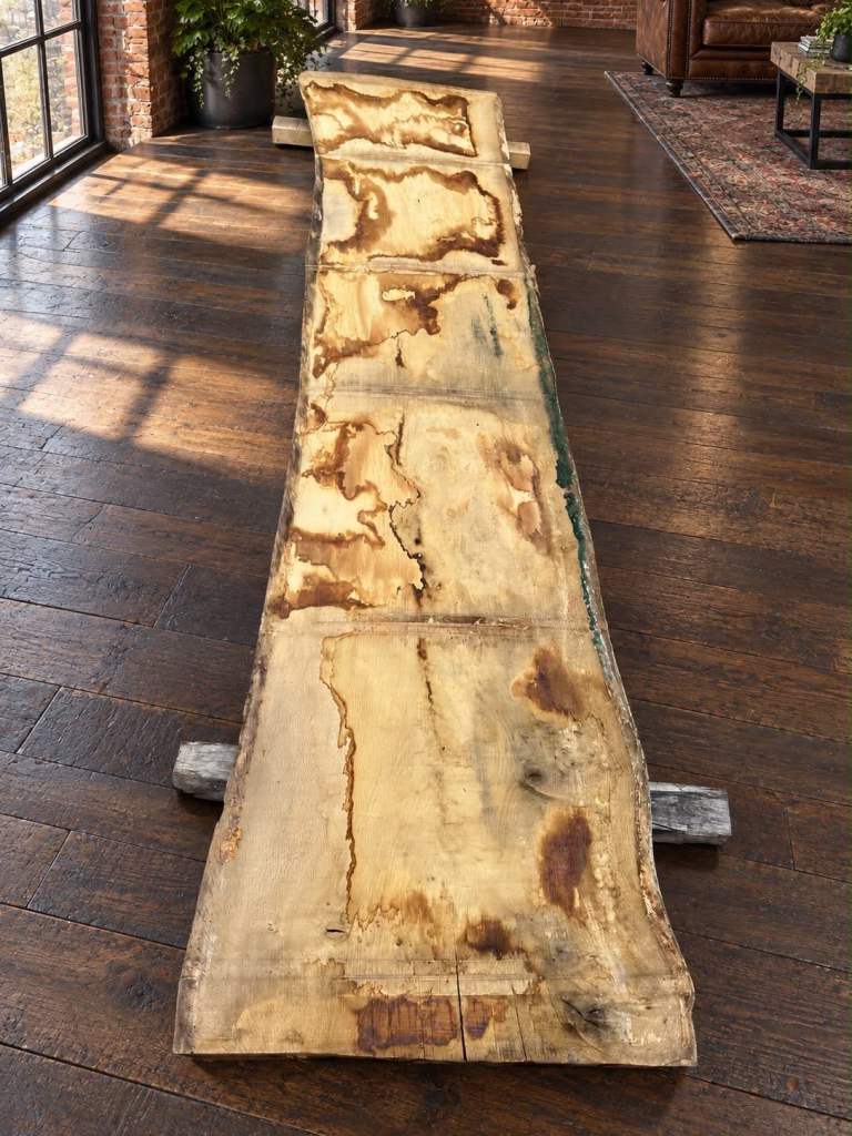 Large Live Edge Oak Timber Slab 3.05m River Epoxy Resin Tabletop 55mm #11