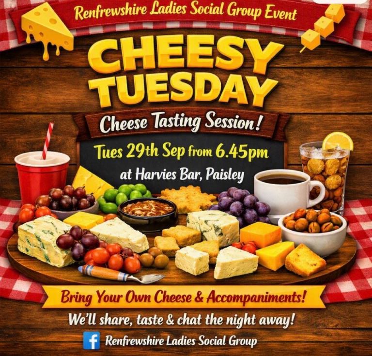 Renfrewshire Ladies Social Group Event, Cheese Tasting Session 