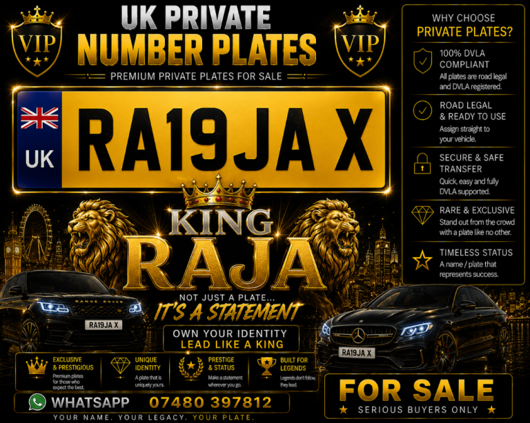 Private number plate RAJA X 