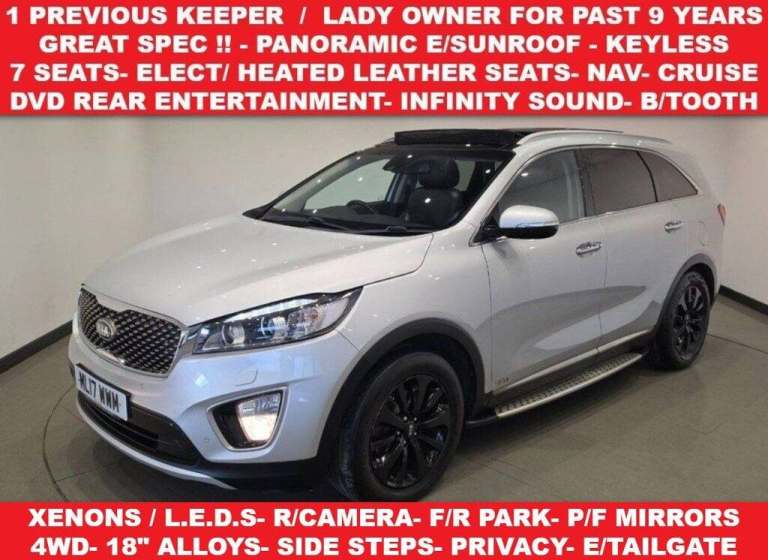 2017 17 KIA SORENTO 2.2 CRDI KX-3 SUV 5DR DIESEL AUTO AWD EURO 6 (197 BHP)