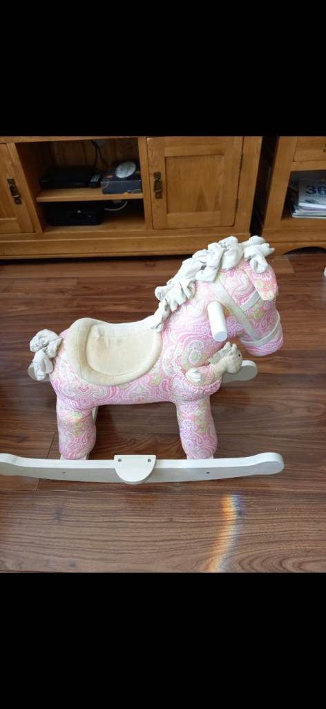 Little Bird Told Me pink rocking horse