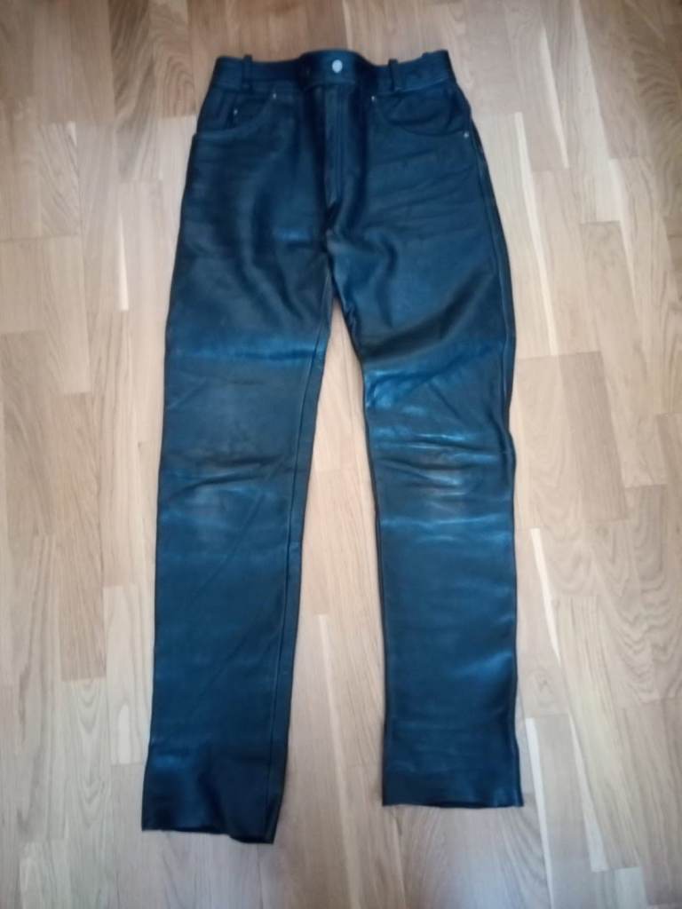 Mens Leather Motorcycle Jeans