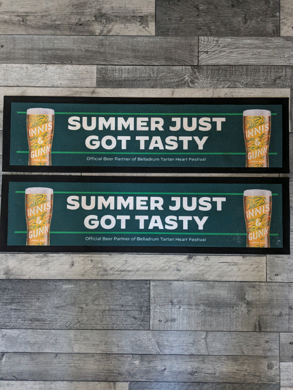 X2 Bar mats, Outdoor Bar Garden Beer Mat. Mancave 