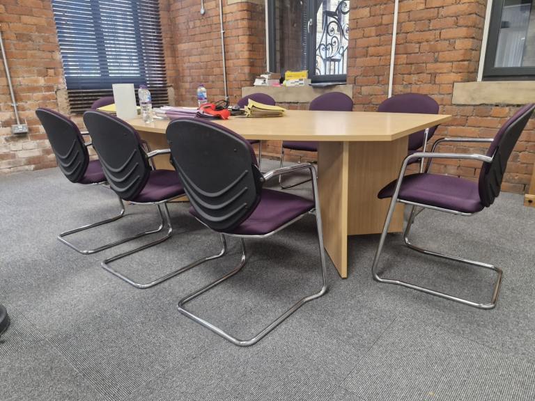 image for Cantilever stackable meeting chairs (20 available) Plastic stacking chairs (300 available)