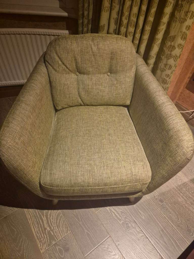 Pair of John Lewis Scandi Armchairs – Vibrant Chartreuse Green