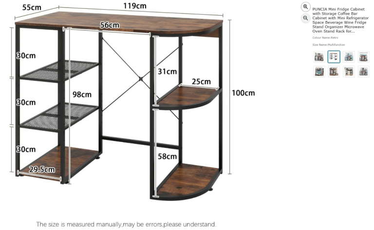Mini Fridge Cabinet with Storage Coffee Bar Microwave Oven Stand Rack|| Brand new 45% off price 