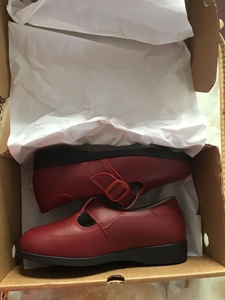 Brand new red ladies pair of shoes 