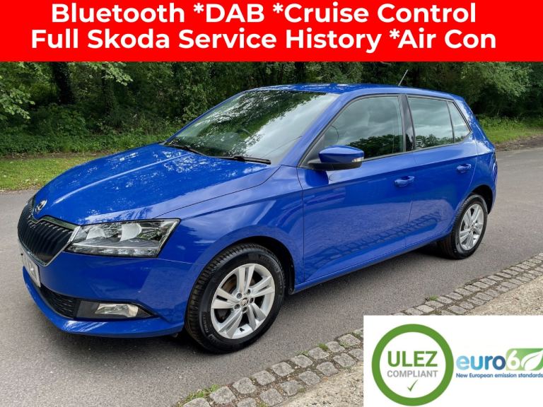 2021 Skoda Fabia 1.0MPI SE 5 DOOR PETROL HATCHBACK IN BLUE EURO 6 HATCHBACK Petrol Manual