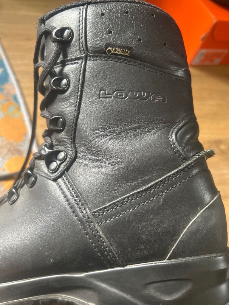 Lowa GORE-TEX Boots – Black Leather, Good Condition