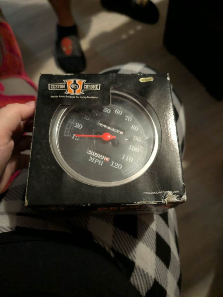 Harley davison custom chrome ratio speedometer 1989
