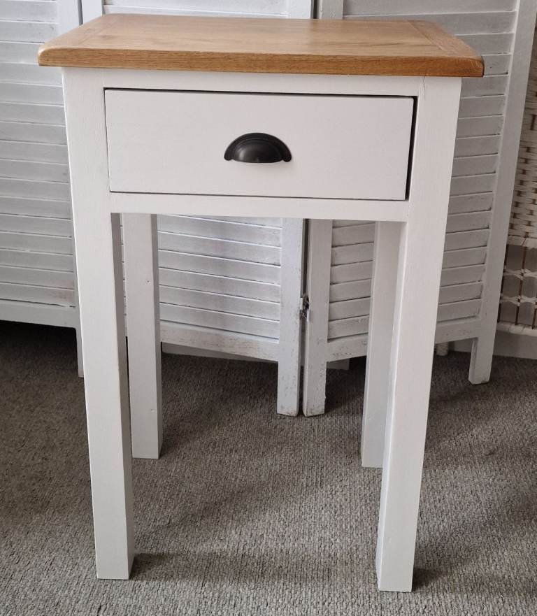 UPCYCLED SINGLE OAK BEDSIDE TABLE 