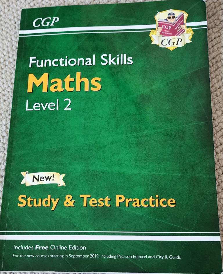 CGP Functional Skills Maths Level 2 Study & Test Practice Book