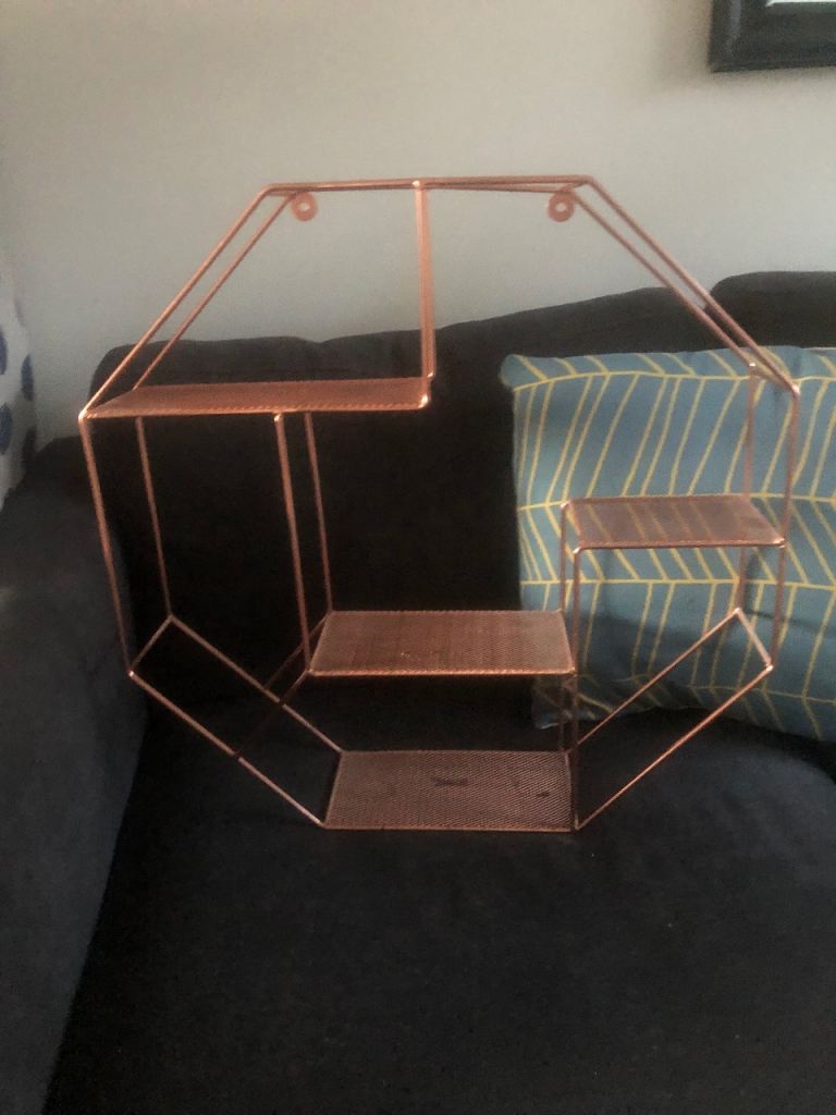 Metal decorative shelf