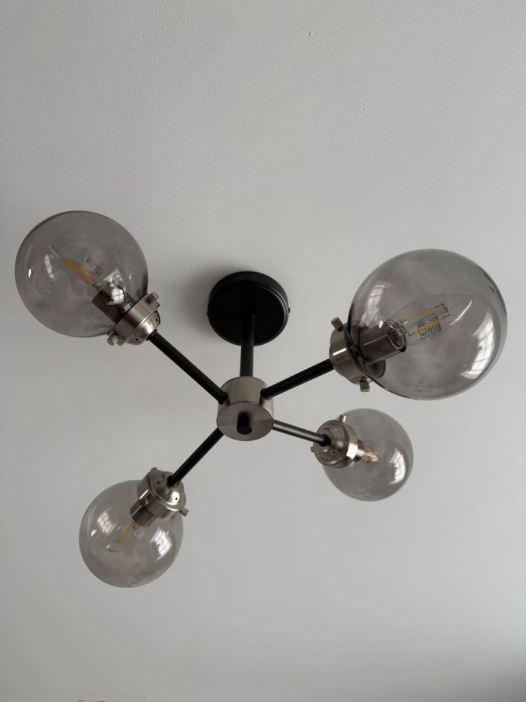 2 x John Lewis Orb 4 bulb ceiling lights