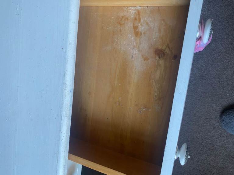 white painted console table/ desk 