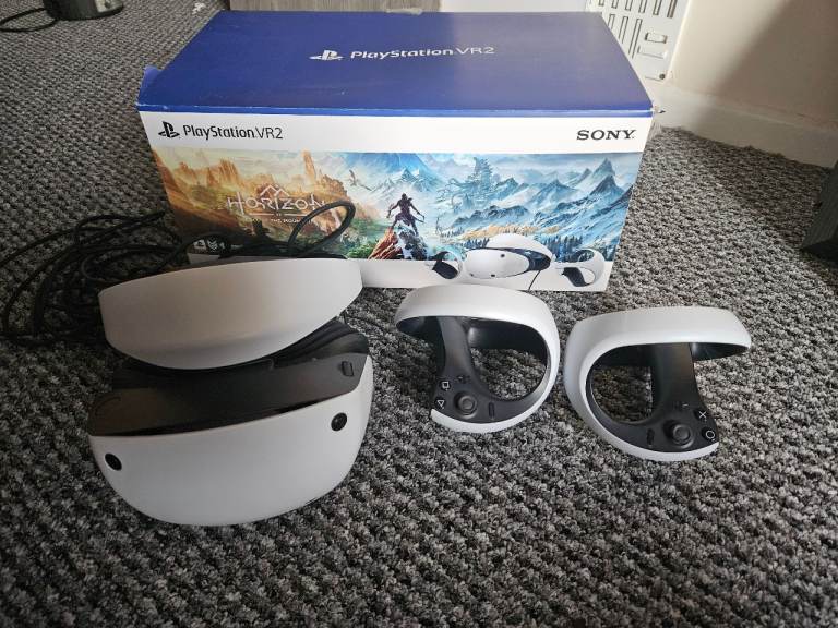 Sony PlayStation VR2 Headset and Controllers – Excellent Condition