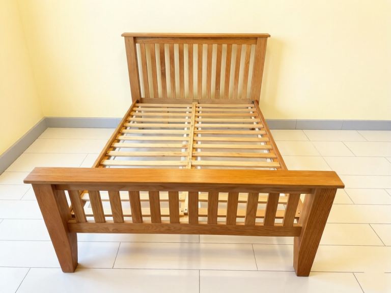 Fantastic strongest oak double bed frame 