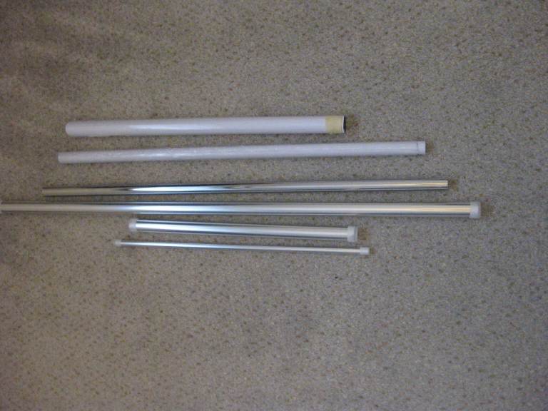 6 x PIECES METAL TUBING