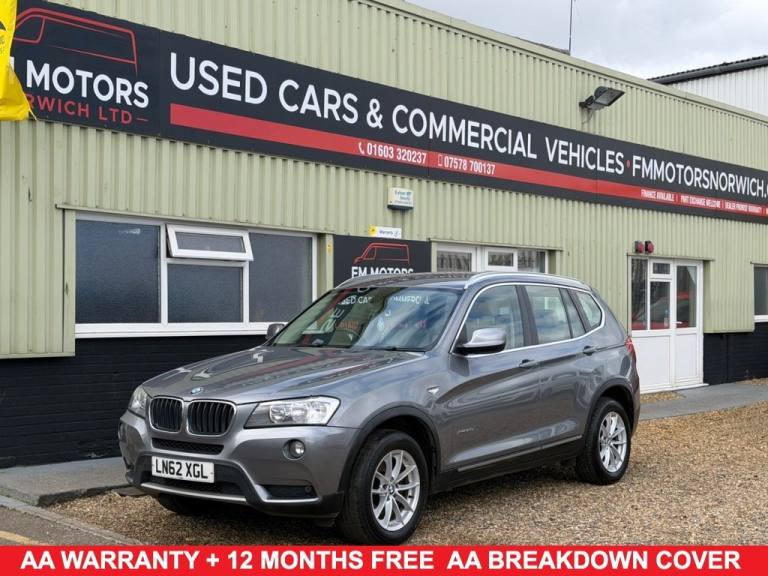 2012 62 BMW X3 2.0 20D SE SUV 5DR DIESEL MANUAL XDRIVE EURO 5 (S/S) (184 PS) DIE