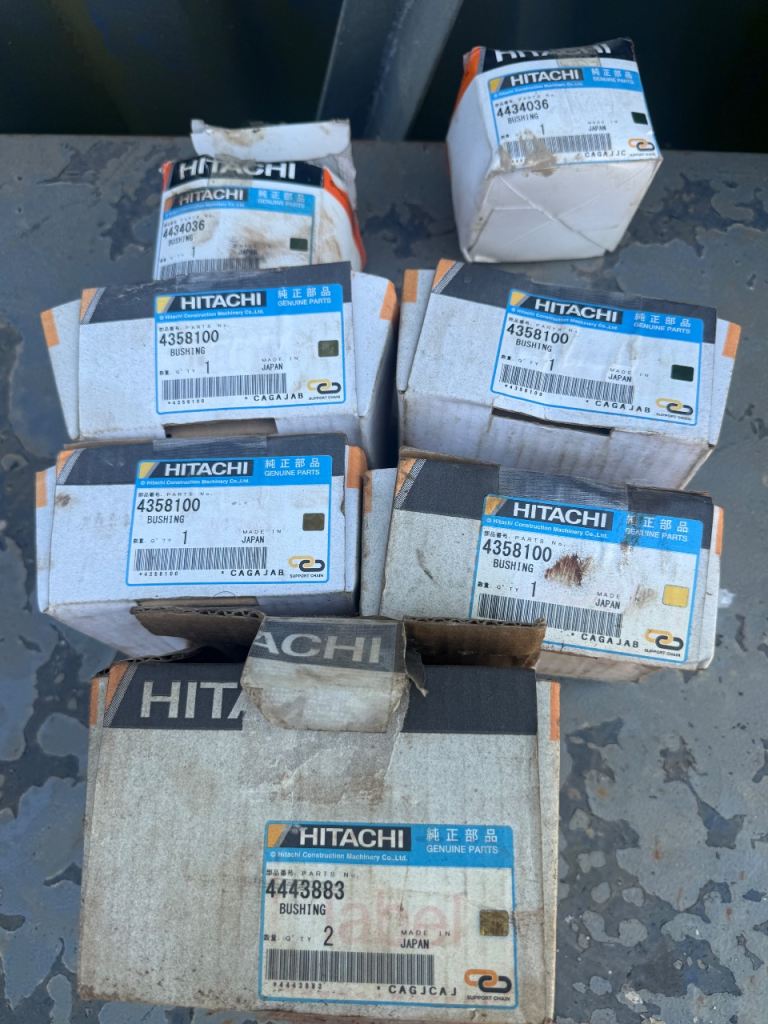 Hitachi/john deer  excavator/tractor filters and bushes job lot