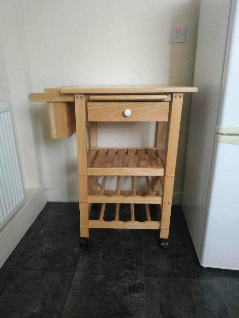 Rolling kitchen island cart/trolley 