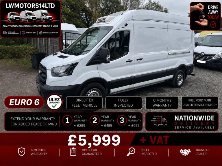 FORD TRANSIT 2.0 ECOBLUE LEADER L3H3 LWB THERMO KING FRIDGE FREEZER 2022 71 REG