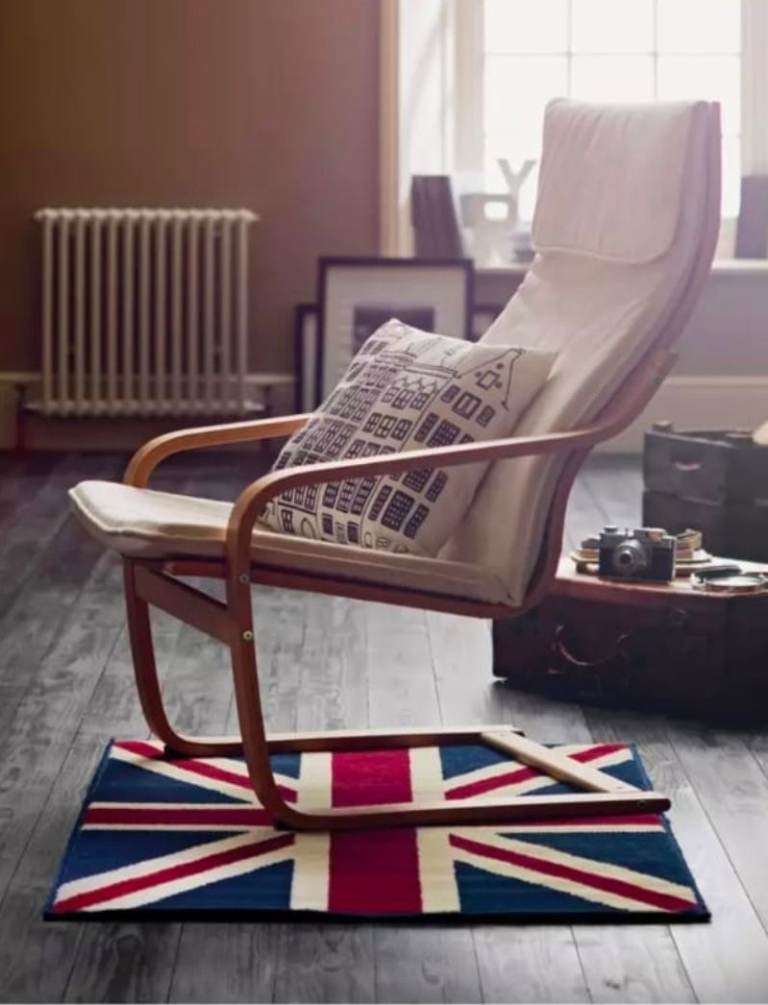 Bendwood chair with footstool 