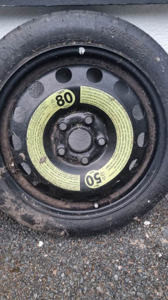 16" volkswagen audi seat skoda 5x112 space saver 