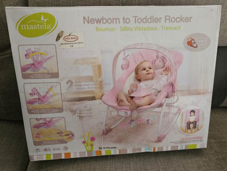  NEWBORN TO TODDLER ROCKER & BOUNCER  PINK   GIRLS  BRAND NEW IN BOX  £15
