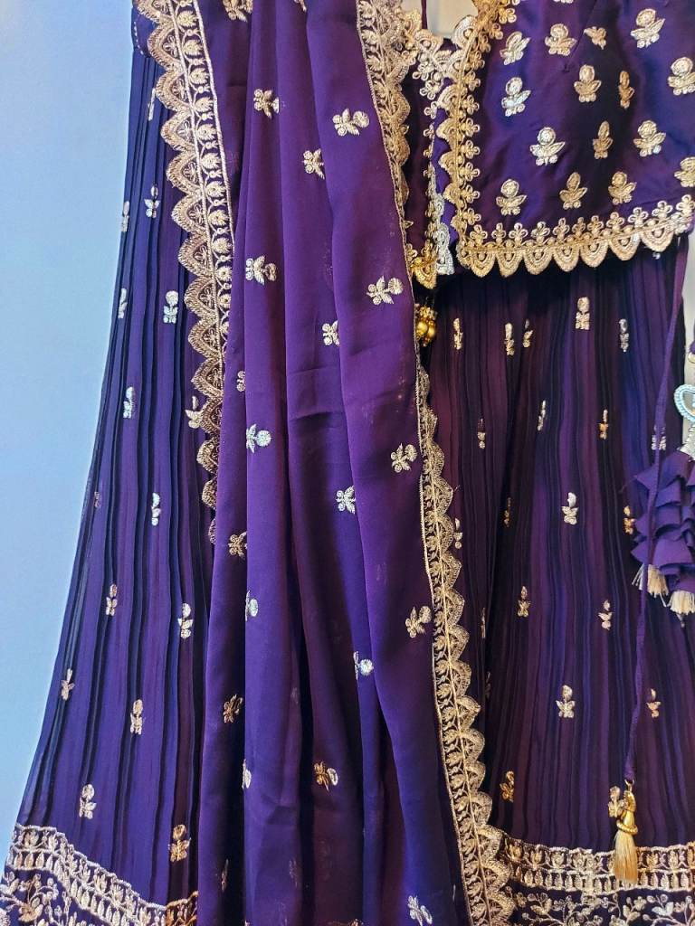 Ready to wear Lehenga choli Magenta/ Purple