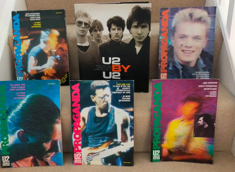 U2 Propaganda fan club 5 magazines & U2 by U2 book