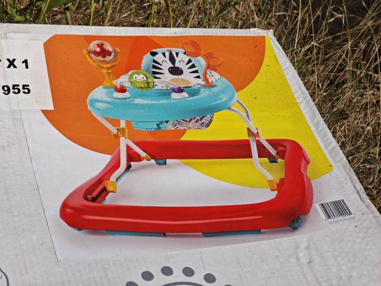 New Baby Walker with Activity Tray - Bright Colours
