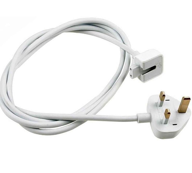 UK Power 3 prong Adapter Extension cable leader for Apple MacBook Air mac Pro Mag safe