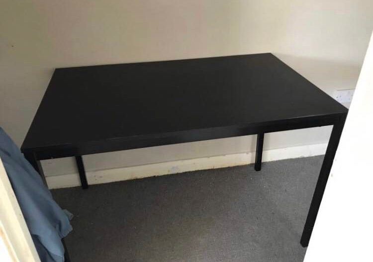 Large black kitchen table 