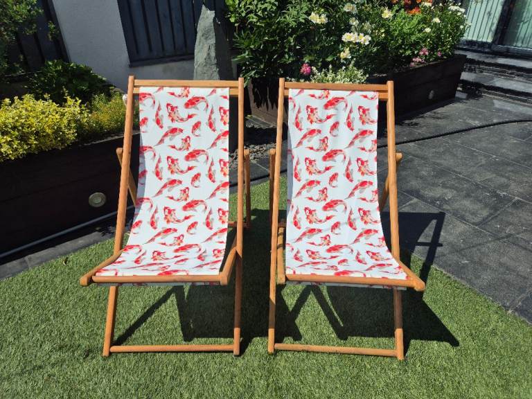 2 x Koi Fish deck Chairs