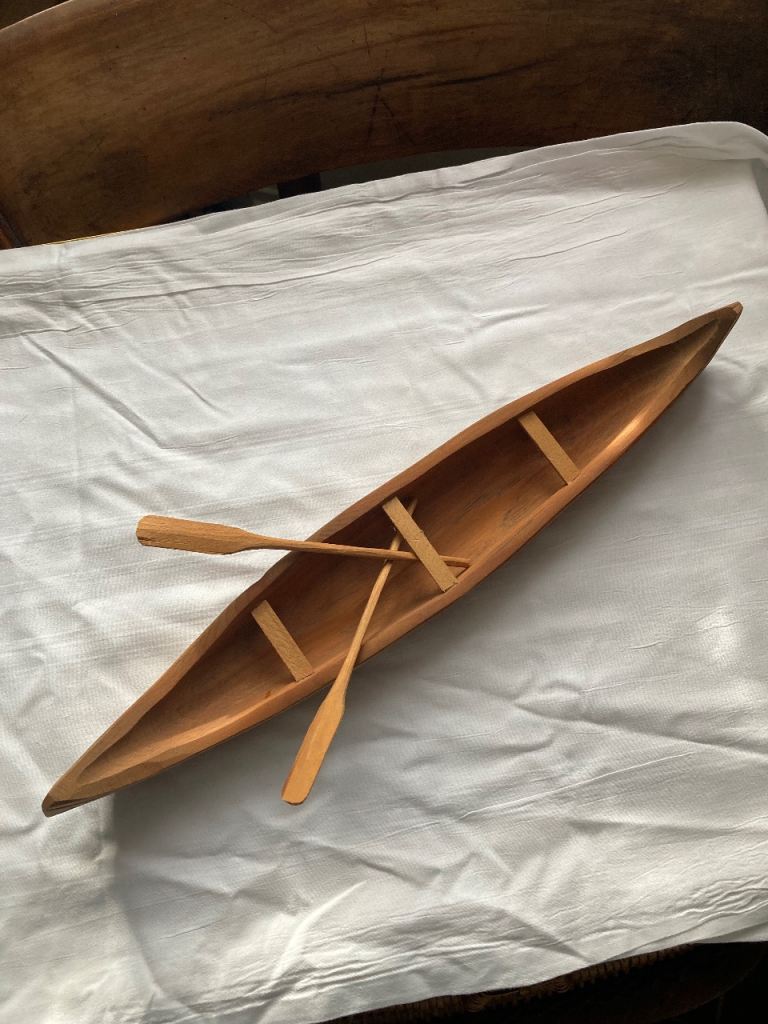 Vintage Wooden Canoe 