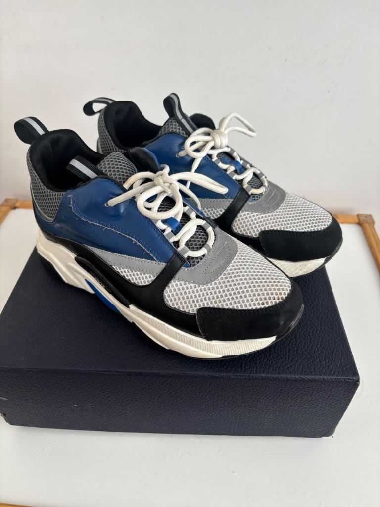 Christian Dior B22 Trainers – Blue/Grey, Size 7, Excellent Condition