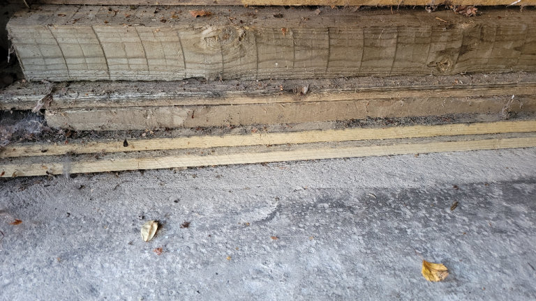 Wooden treated fence slats & post