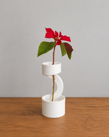 White Ribbon Flower Vase | in Horsham, West Sussex | Gumtree