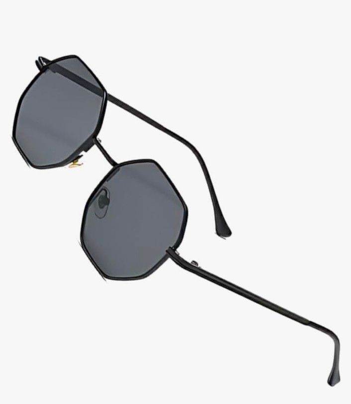 New Black Hexagonal Women's Sunglasses - Never Worn