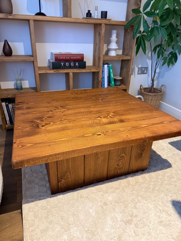 Unique real wood coffee table 