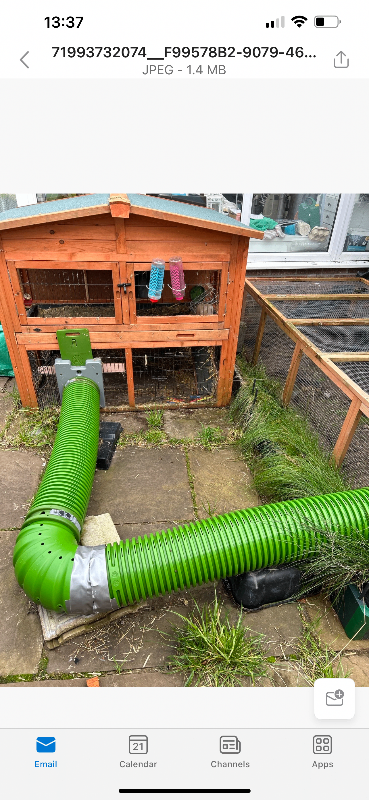 Extra large rabbit hutch and runs