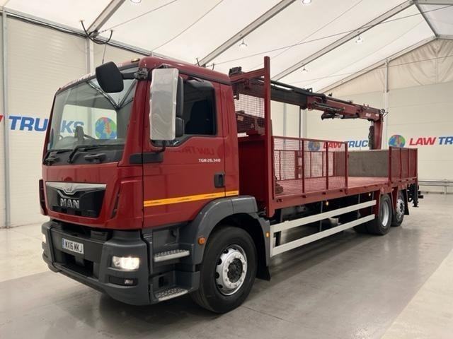 MAN TGM 26.340 6x2 Rear Lift Dropside Brick Grab Manual