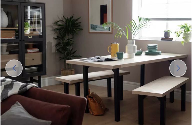 Dining Table and Bench Seats (ORIGINALLY £205)