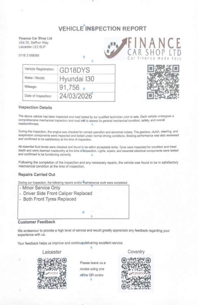 2018 Hyundai i30 1.0T GDI S 5dr HATCHBACK PETROL Manual