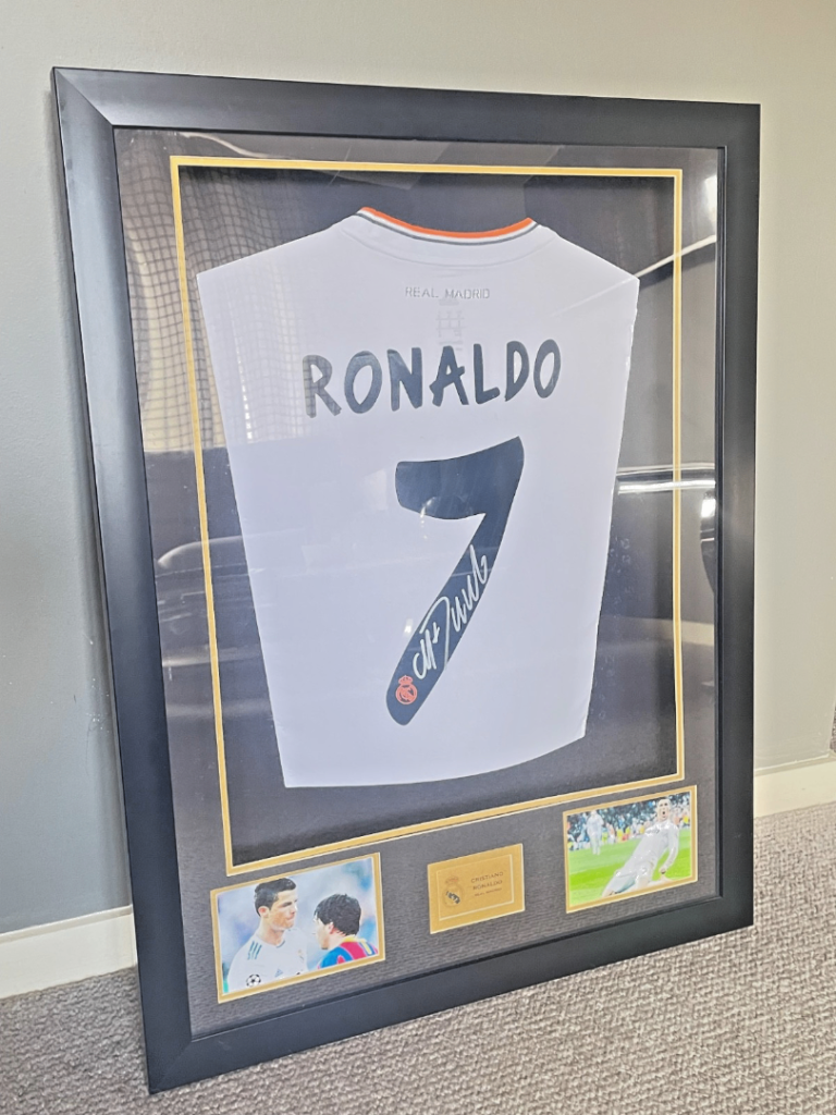 Cristiano Ronaldo Real Madrid 7 Signed Framed Football Shirt with Certificate of Authenticity