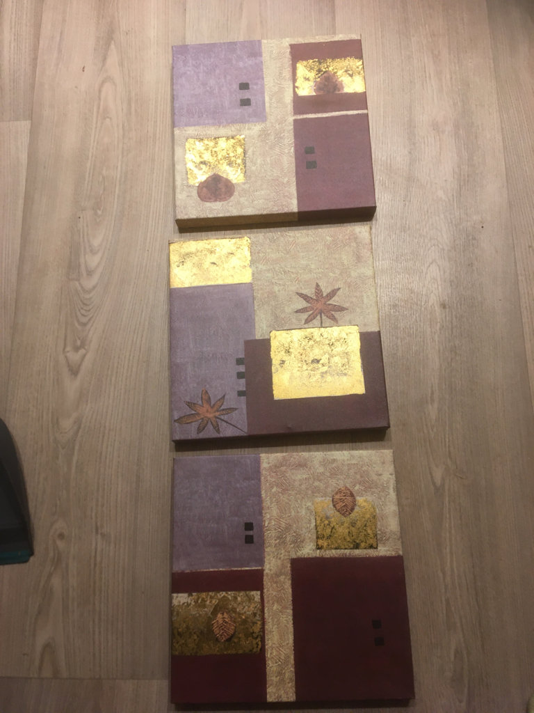 Set of 3 block canvas prints 