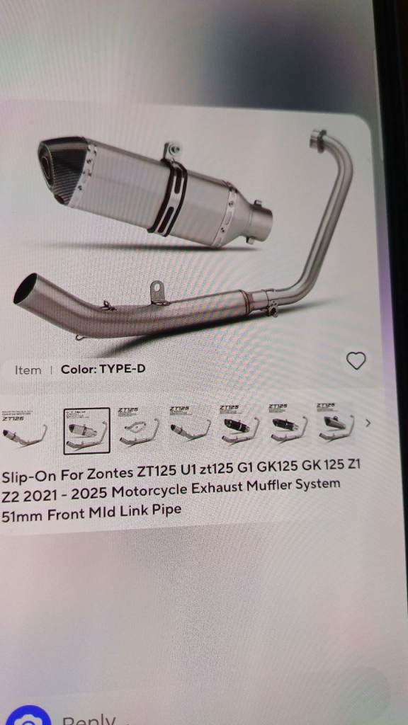 Motorcycle exhaust muffler